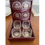 MINT & BOXED SET OF 4 SWEDISH DESIGN PHILIPP GLASS TUMBLERS