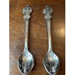 2 ROLEX BRANDED TEASPOONS BY BUCHERER SWITZERLAND