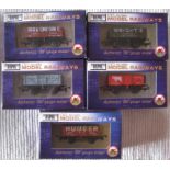 RAILWAY - DAPOL WAGONS X 5 INCLUDES HUMBER & BULLCROFT