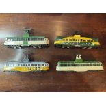 TOYS - 4 X CORGI DIECAST MODEL SINGLE DECK TRAMS OR OMNIBUS