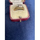 JEWELLERY - 18 CARAT GOLD AND 6 STONE DIAMOND RING