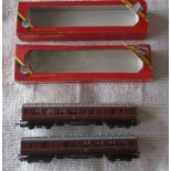 RAILWAY - HORNBY R.434 L.M.S. COACHES BOXED