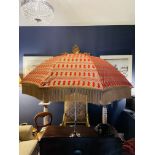 TEXTILES - HAND MADE VINTAGE INDIAN WEDDING PARASOL