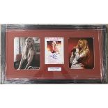 MUSIC - AVRIL LAVIGNE HAND SIGNED FRAMED MONTAGE