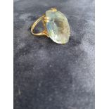 JEWELLERY - 9 CARAT GOLD & BLUE TPOAZ DRESS RING