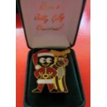 ROBERTSONS JAM - CHRISTMAS BADGE IN ORIGINAL BOX