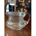 19th CENTURY CUT GLASS WATER JUG