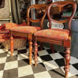 PAIR OF VICTORIAN MAHOGANY BALLOON BACK CHAIRS