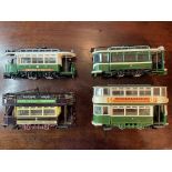 TOYS - 4 X CORGI DICK KERR TYPE TRAMS DIE CAST MODELS