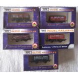 RAILWAY - DAPOL WAGONS X 5 INCLUDES BERTHLWYD & MUNDAY