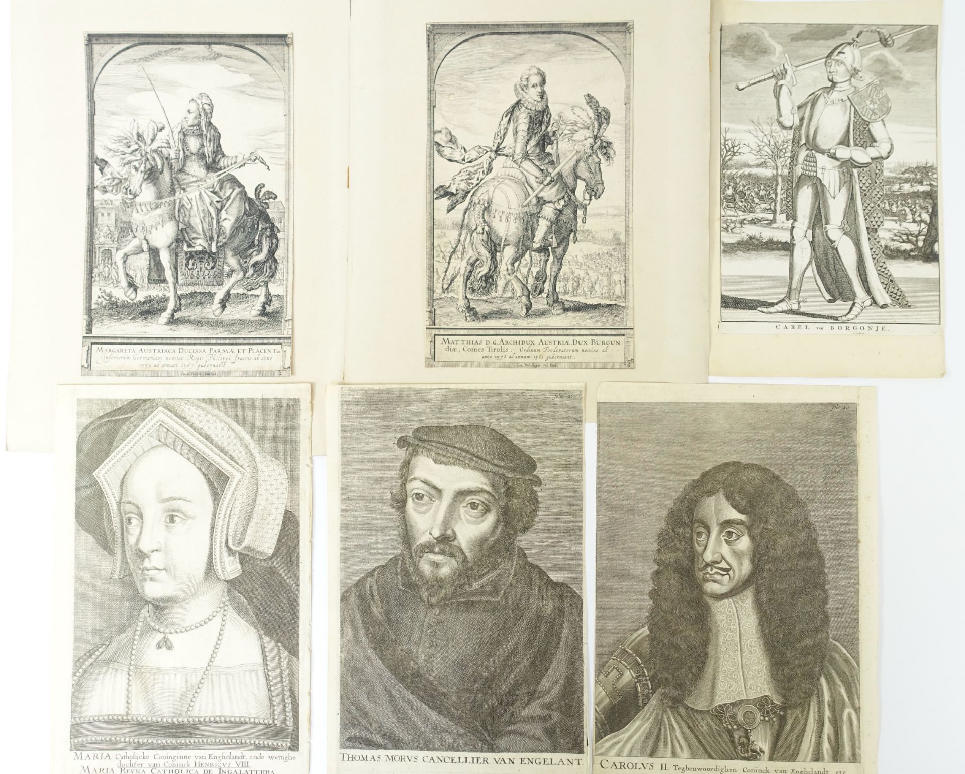 PORTRAITS -- COLLECTION of 91 engraved portraits of European, but primarily Dutch, rulers