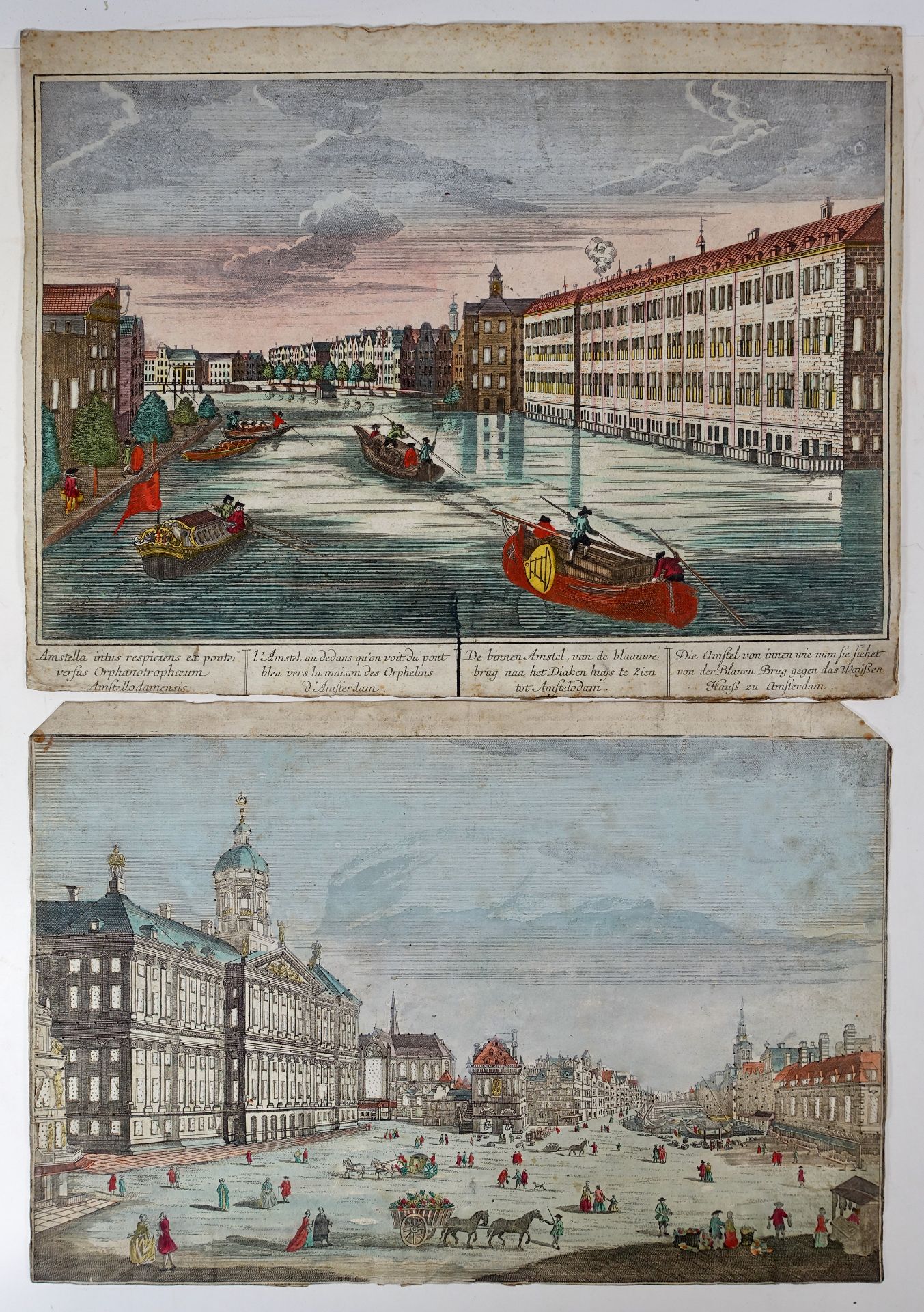 LOW COUNTRIES -- OPTICAL PRINTS -- "MAISON DE VILLE d'Amsterdam, vuê par devant". -- "VUÊ - Image 3 of 4