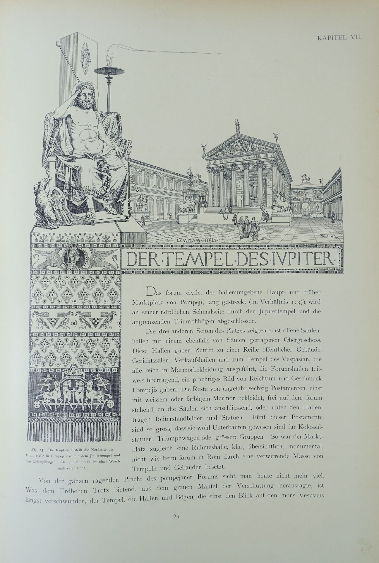 POMPEII -- WEICHARDT, C. Pompei vor der Zerstoerung. Reconstructionen der Tempel & ihrer Umgebung - Image 2 of 3