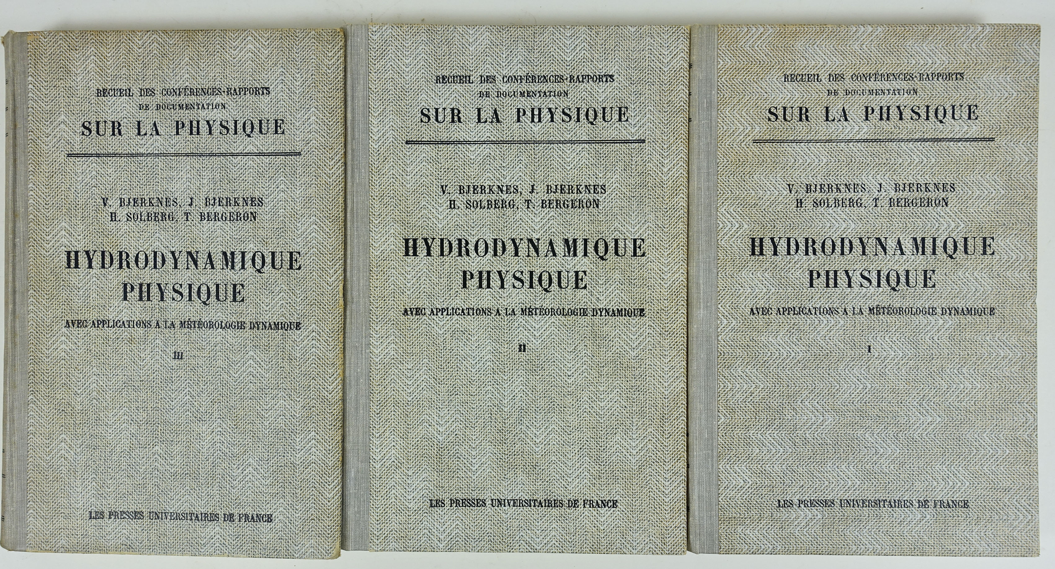 METEOROLOGY/CLIMATOLOGY -- BJERKNES, V. (&) J., H. SOLBERG & T. BERGERON. Hydrodynamique physique av