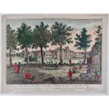 LOW COUNTRIES -- OPTICAL PRINTS -- "VUÊ de Vivier [Vijverberg] vers la cour, a