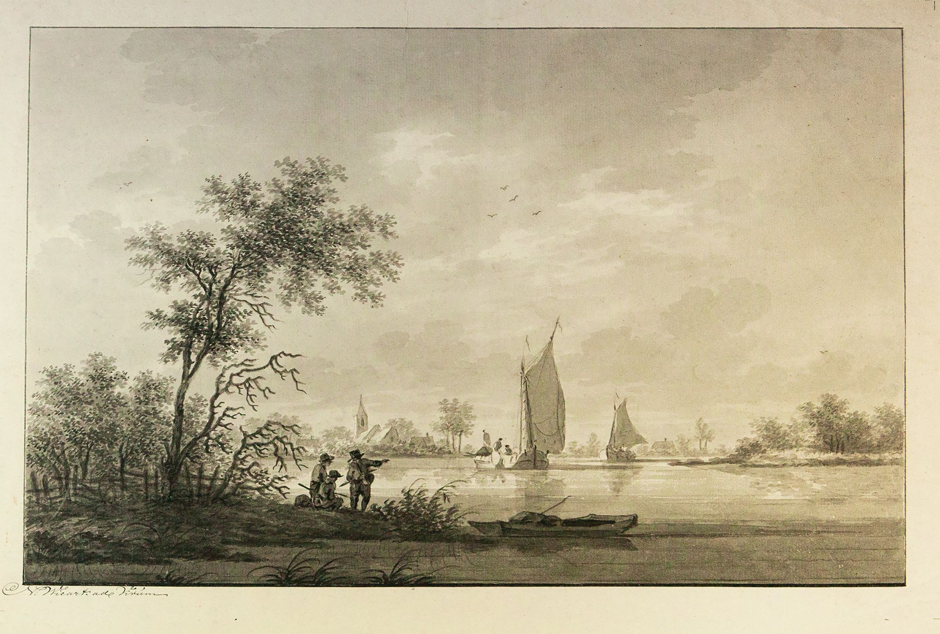 WICART, Nicolaas (1748-1815). "'t Dorp Jaarsveld aan de Lek". N.d. Drawing in