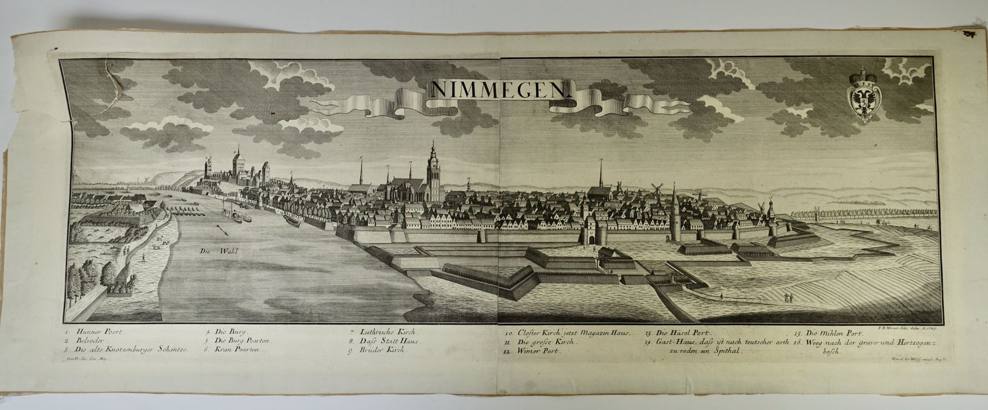 LOW COUNTRIES -- "NIMMEGEN". Augsburg, Heirs of J. Wolff, n.d. (c. 1729?). Engr