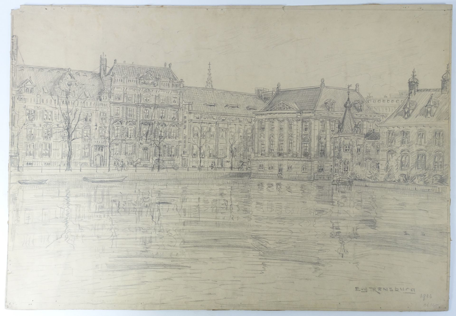 RENSBURG, Eugenius ('Eugène') (1872-1956). Collection of 13 drawings: 9 in pencil, 1 - Bild 3 aus 3