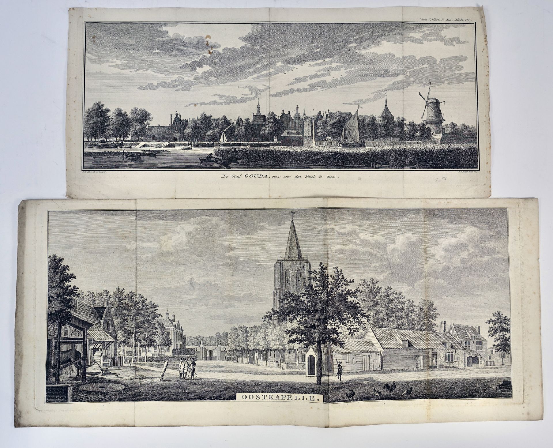 LOW COUNTRIES -- COLLECTION of 20 engraved views of Dutch towns and villages