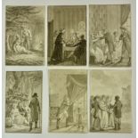 VINKELES, Reinier (1741-1816). Collection of 6 domestic, a.o. scenes. N.d. (c. 1800