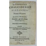 LYCOPHRON. Alexandra. Poëma obscurum. J. Meursius rec., & libro commentario illustr. Ed. 2a