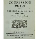 HELVETIC CONFESSIONS -- CONFESSION DE FOI Des Eglises de la Suisse Réformée. Trad