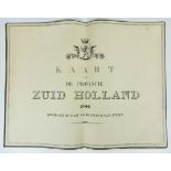 LOW COUNTRIES -- ZUID HOLLAND, Kaart van de provincie, 1846. Opgemaakt op last