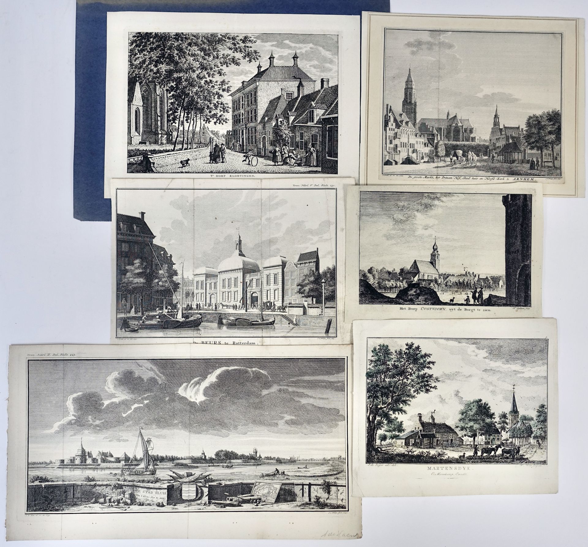 LOW COUNTRIES -- COLLECTION of 20 engraved views of Dutch towns and villages - Image 2 of 2