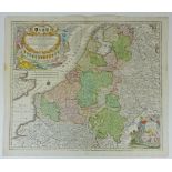 LOW COUNTRIES -- "XVII. PROVINCIÆ Belgii sive Germaniæ Inferioris (…)". (Augsburg, M. Seutter, c