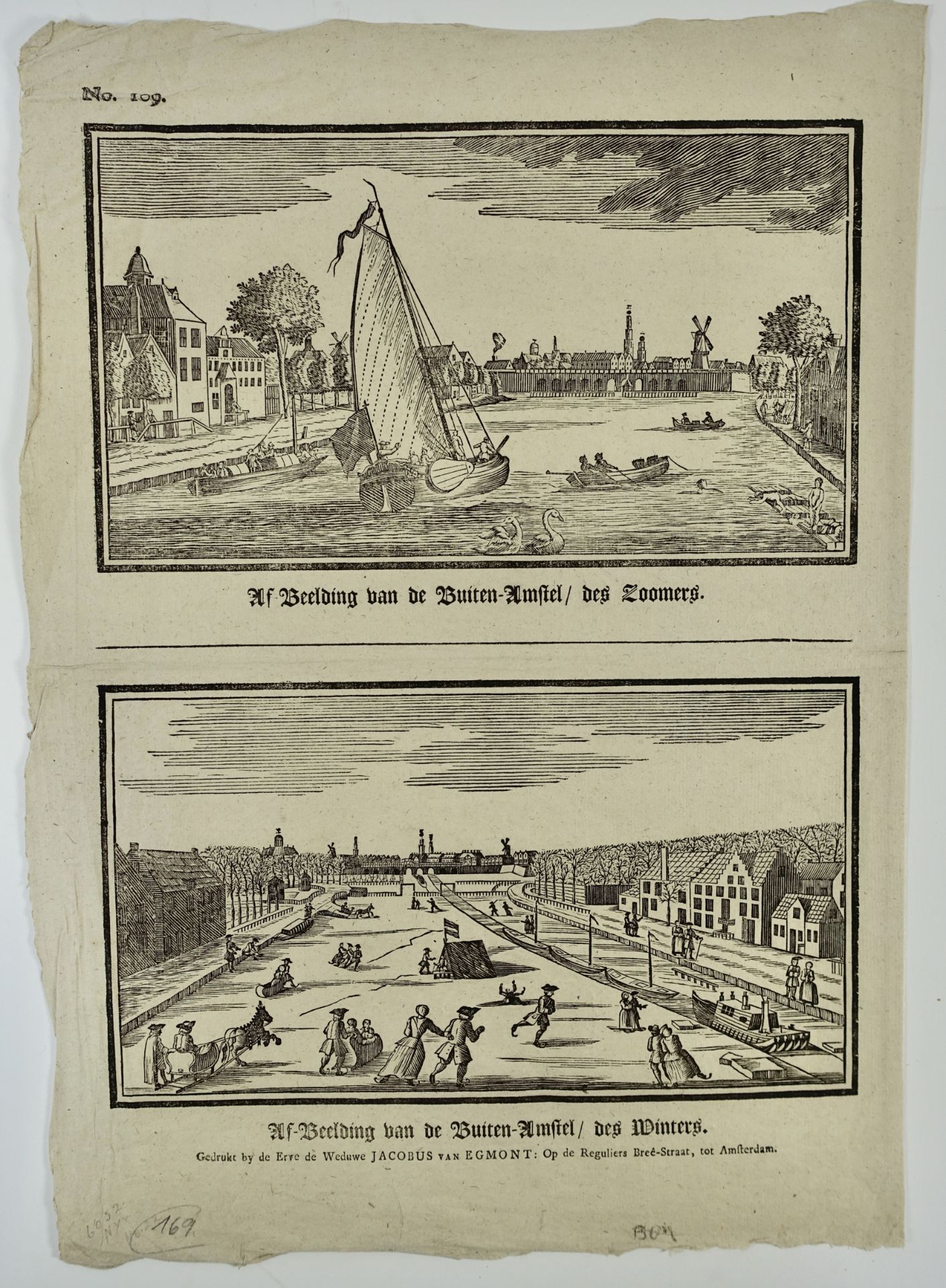 LOW COUNTRIES -- AMSTERDAM -- "AF-BEELDING van de Buiten-Amstel, des zoomers" - "Af