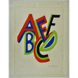 DELAUNAY, Sonia (1885-1979). "ABCDEF". (1970). Cold. lithogr. 650 x 508 mm. Signed