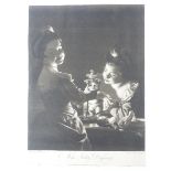 MEZZOTINTS -- "MISS KITTY DRESSING". Lond., Watson & Dickinson, 1781. Mezzotint by J. Watson