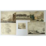 LANDSCAPE DRAWINGS. Collection of 9 drawings by various hands of unidentified Dutch