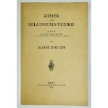 EINSTEIN, A. Äther und Relativitätstheorie. Rede gehalten am 5. Mai 1920 a.d