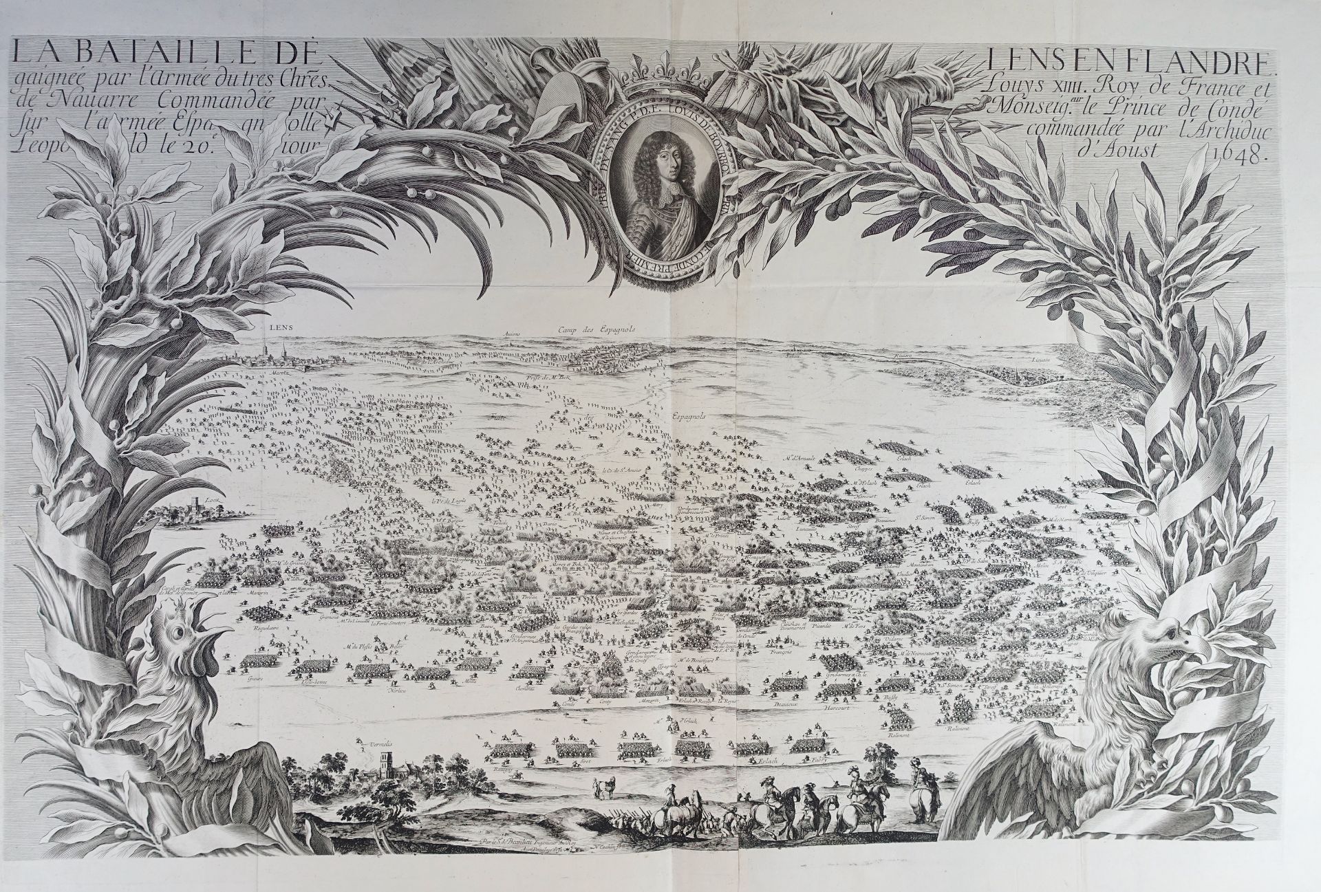 BATTLE OF LENS 1648 -- "LA BATAILLE DE LENS EN FLANDRE gaignée p
