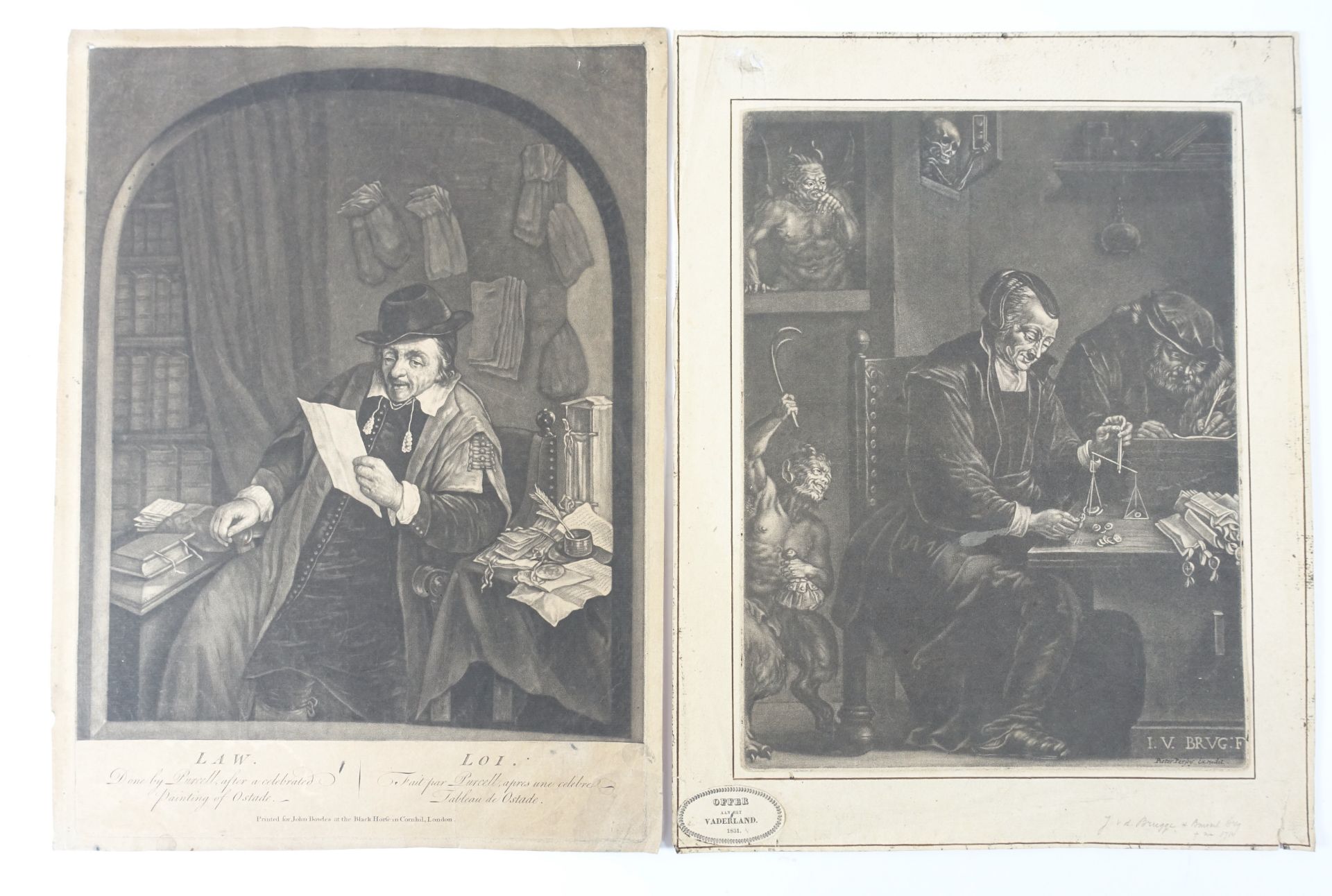 MEZZOTINTS -- "MISS KITTY DRESSING". Lond., Watson & Dickinson, 1781. Mezzotint by J. Watson - Image 2 of 5