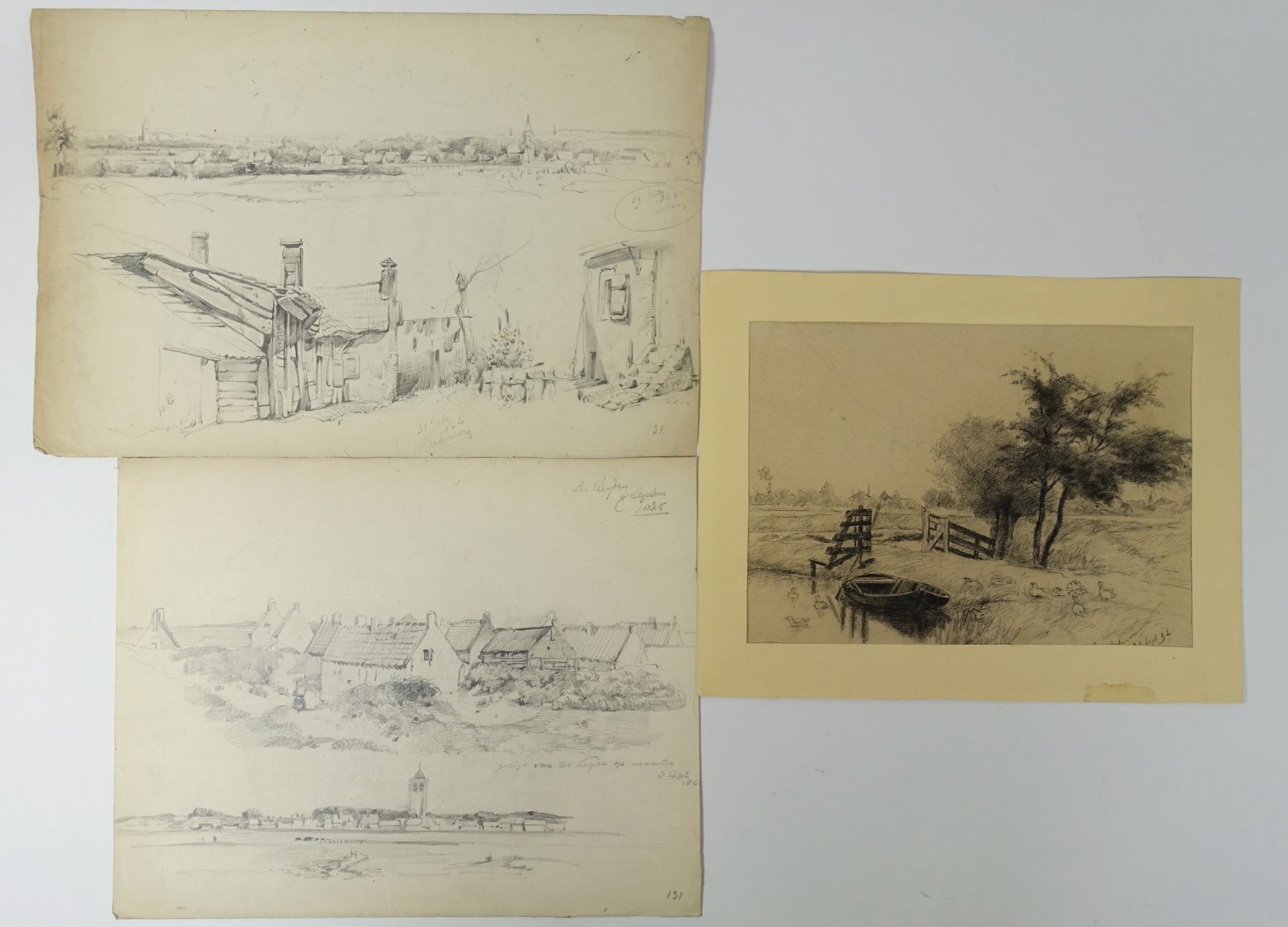 LANDSCAPE DRAWINGS. Collection of 12 drawings by various hands of Dutch landscapes - Bild 2 aus 2
