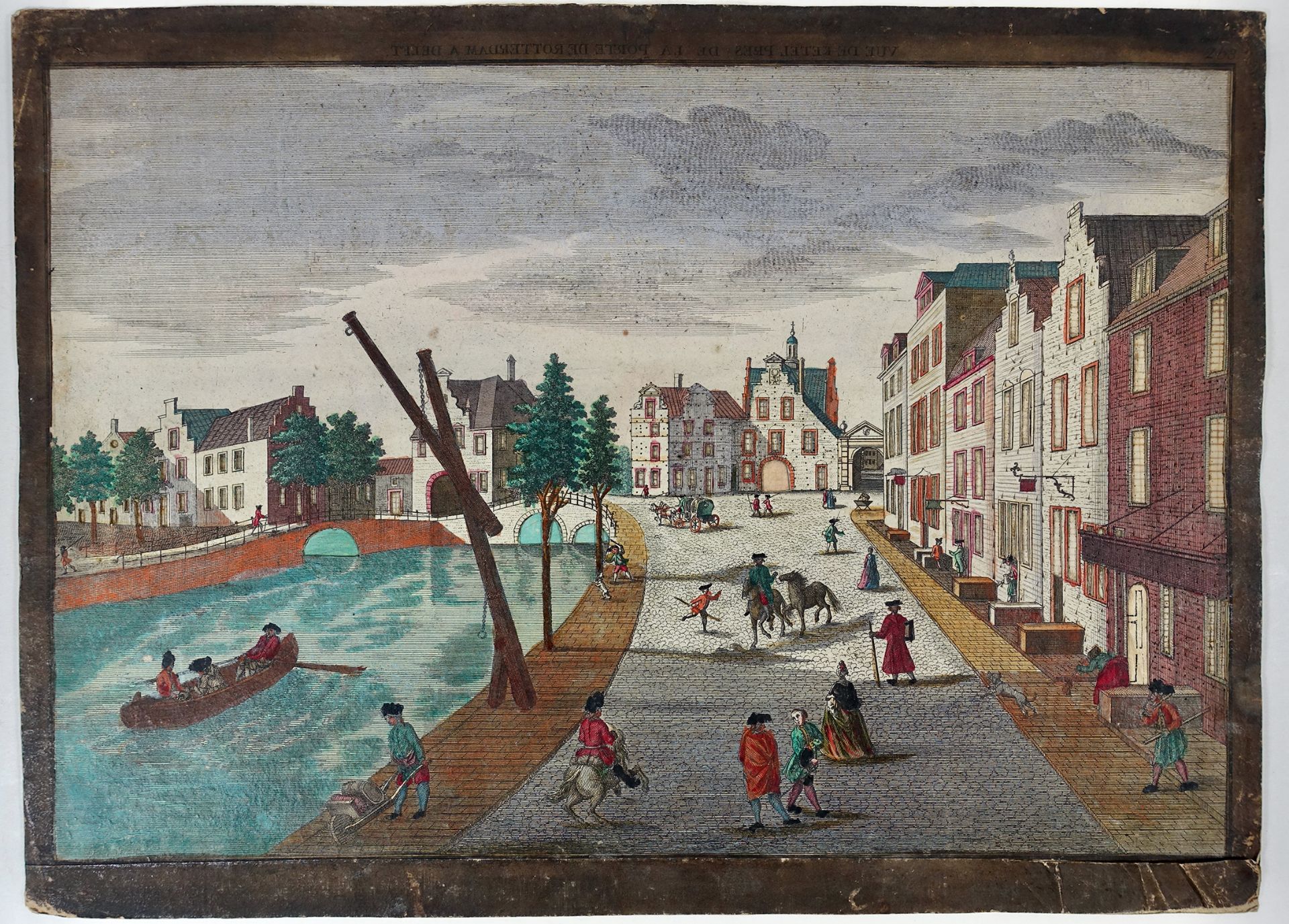 LOW COUNTRIES -- OPTICAL PRINTS -- "VUÊ de Vivier [Vijverberg] vers la cour, a - Image 4 of 4