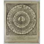 GAMES/TOYS -- (OWL GAME/UILENBORD). Zaltbommel, J. Noman, 1817. Woodcut table game