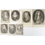 MEZZOTINTS -- COLLECTION of 24 mezzotint portraits of Dutch and German royalty, (German