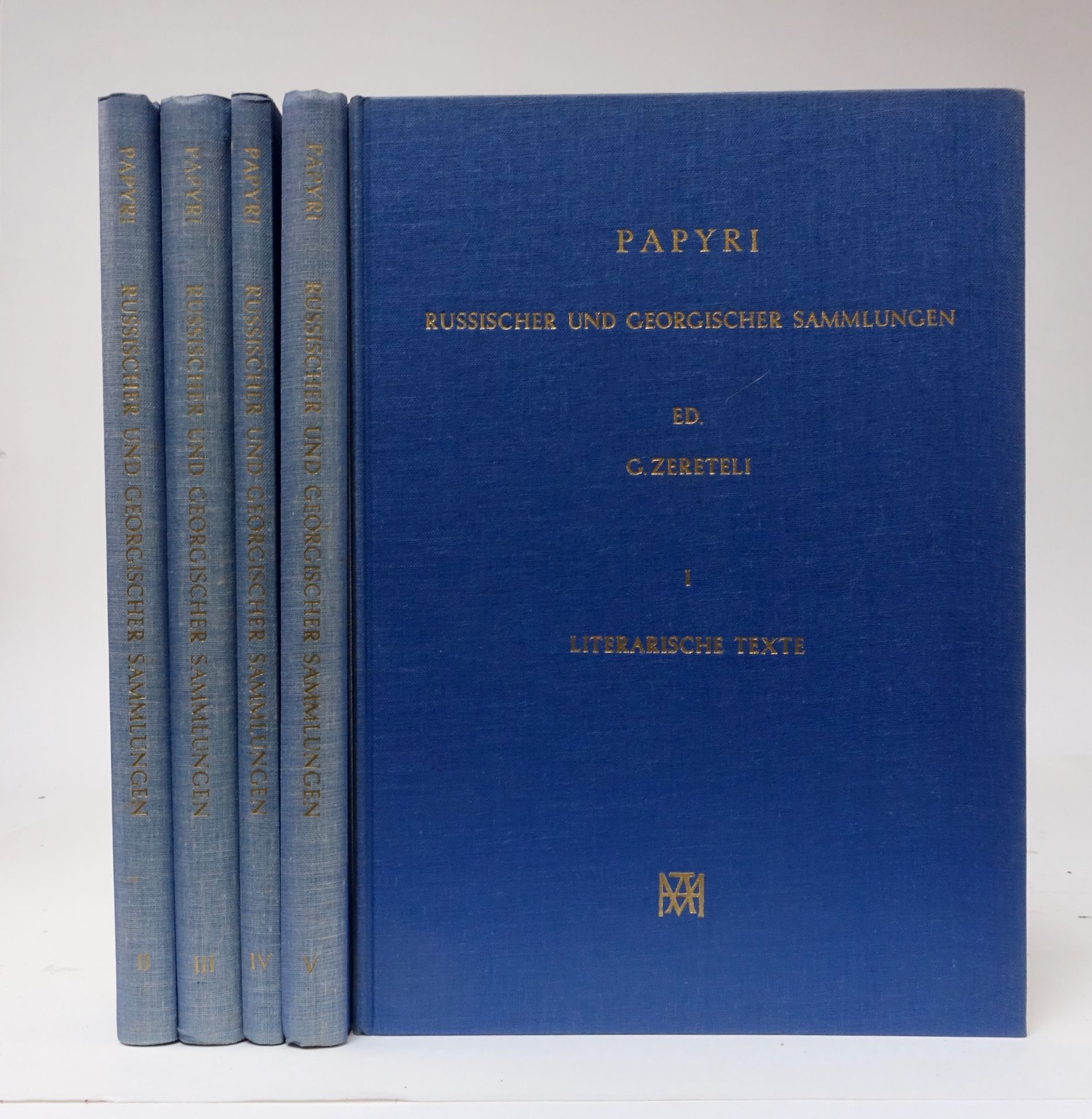 ZERETELI, G., hrsg. Papyri russischer und georgischer Sammlungen. (Photomech. reprint). Amst., 1966