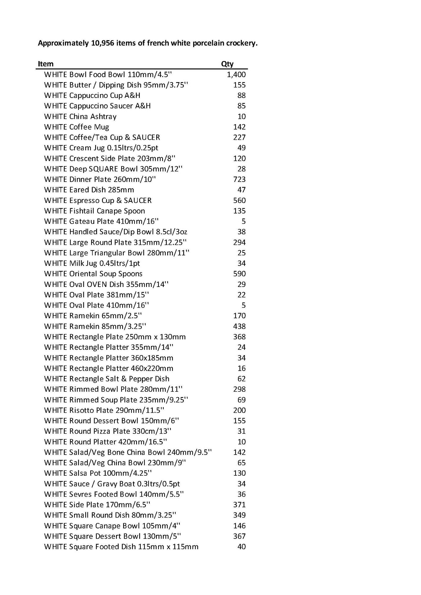 Approx. 10,956 items of french white porcelain crockery - Image 50 of 51