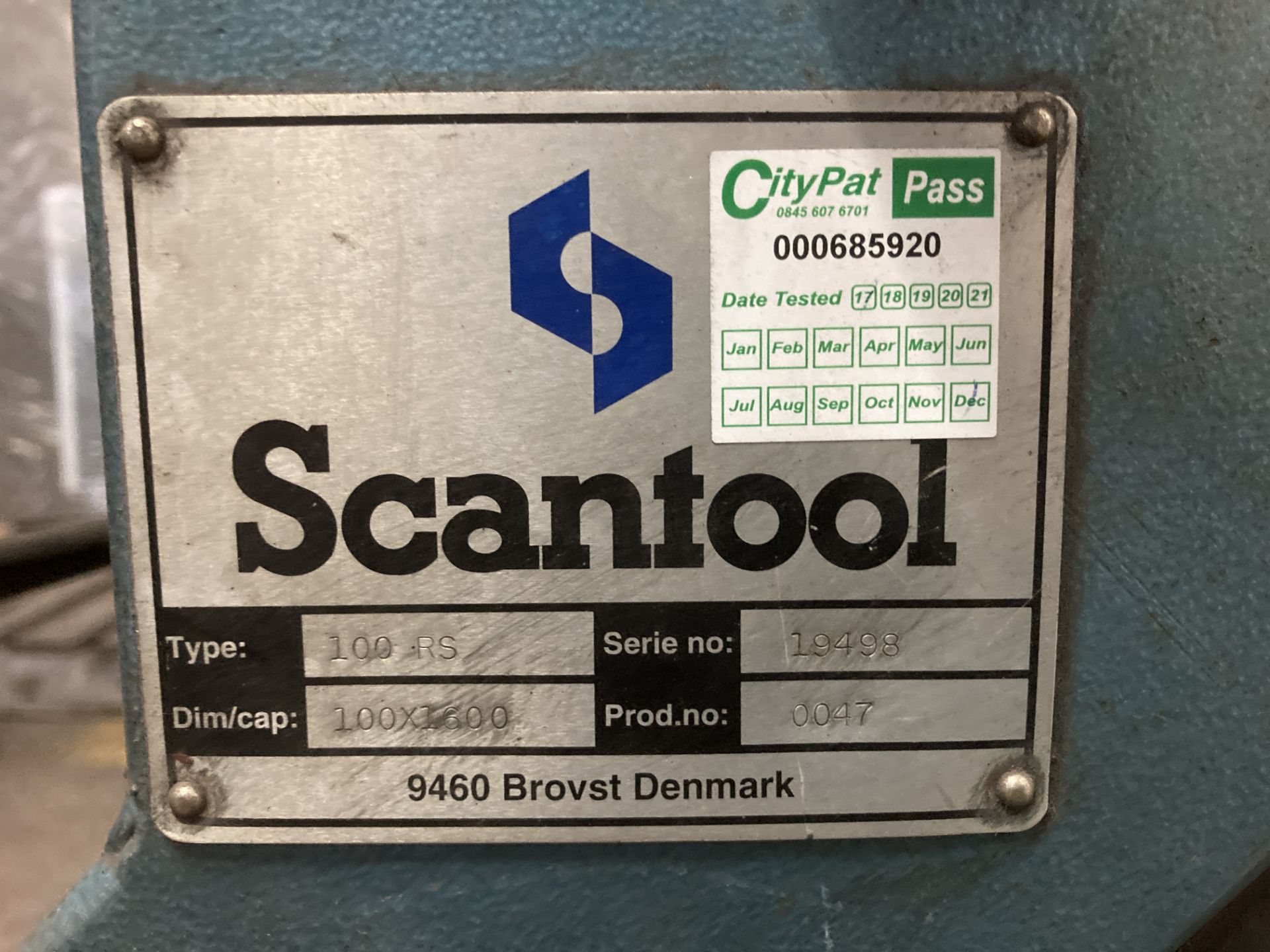 Scantool 100RS tube notcher, serial no. 19498, product no. 0047, dimension/capacity 100x1000mm - Image 3 of 5