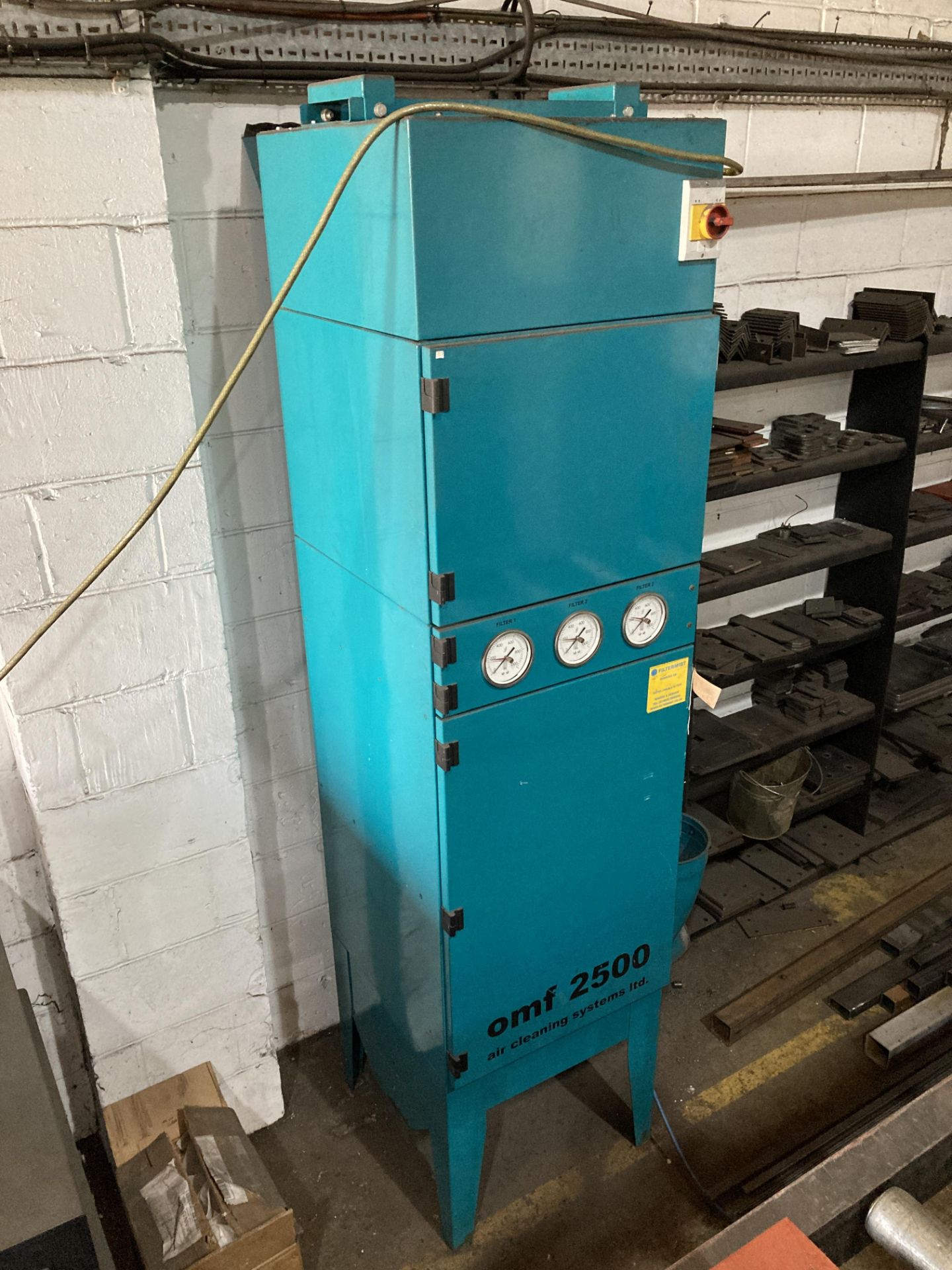 ACS OMF25005 3 box, 3 filter dust extraction cabinet, serial no. 02-223, year September 2006 (