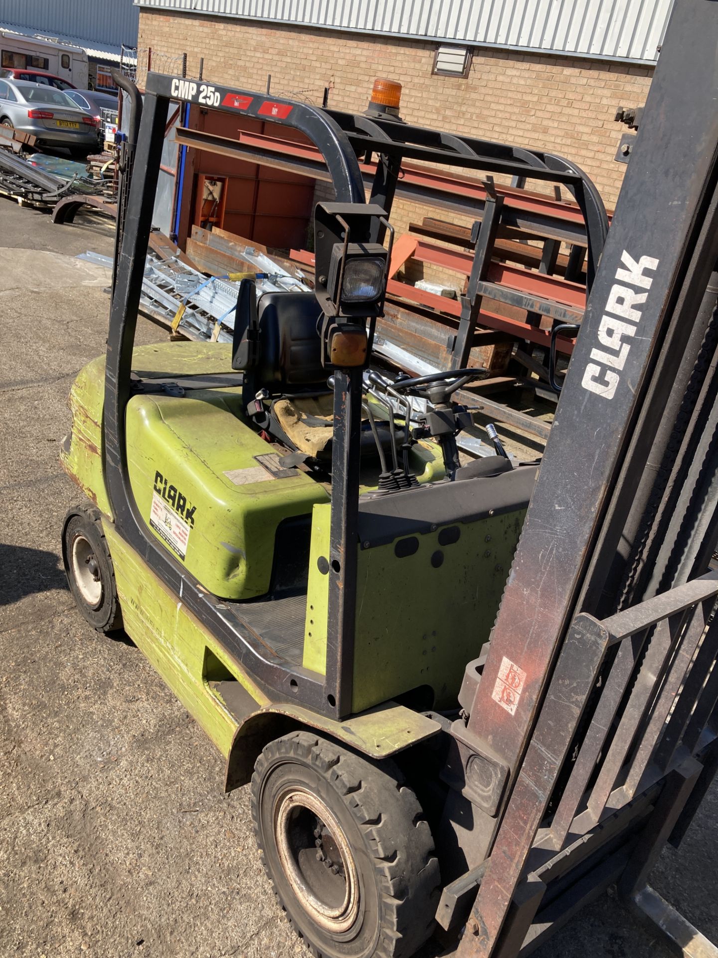 Clark SF25D counter balance diesel forklift truck, with double mast and side shift, year 2005, - Image 17 of 17