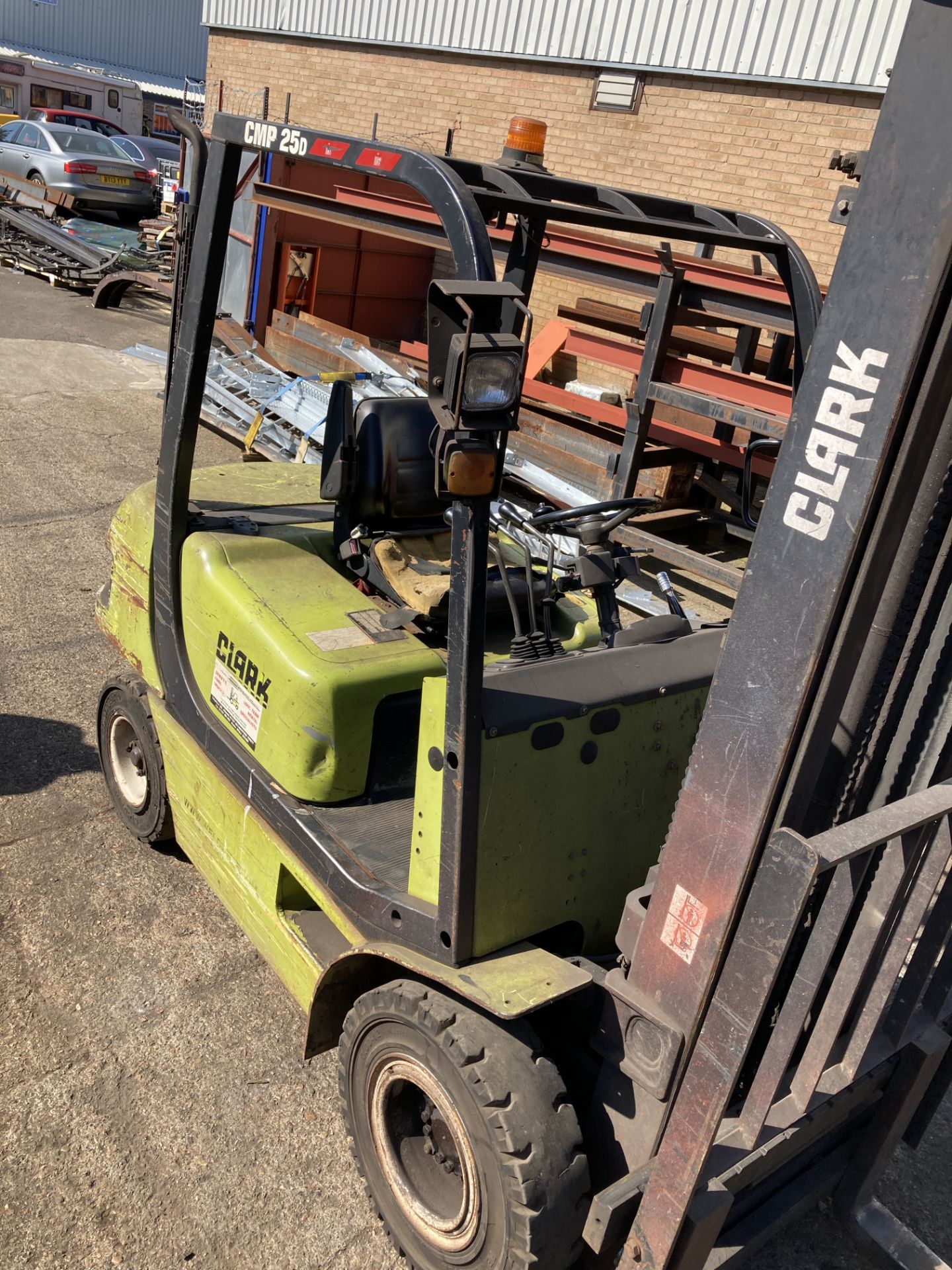 Clark SF25D counter balance diesel forklift truck, with double mast and side shift, year 2005, - Image 16 of 17