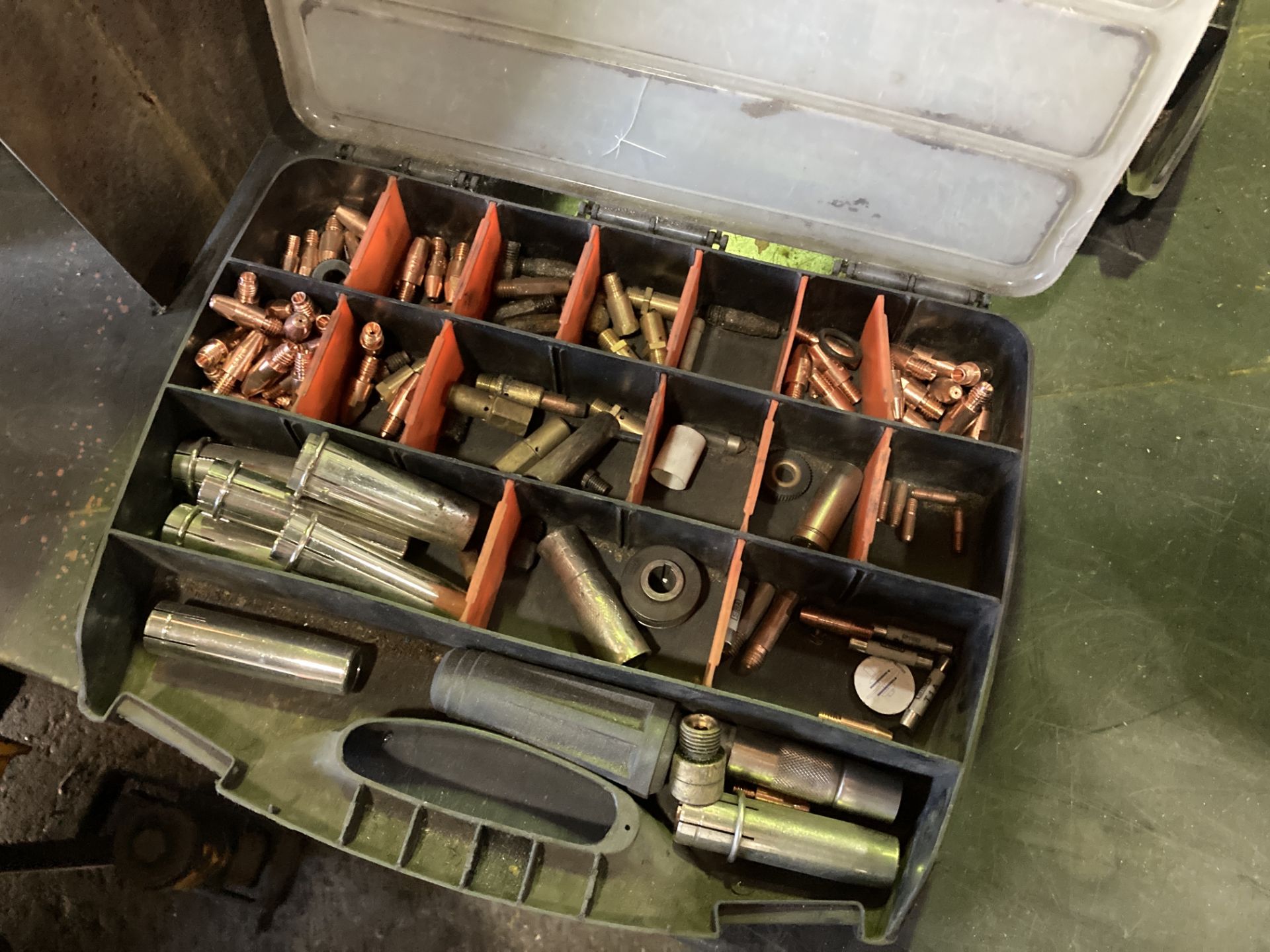 Range of miscellaneous toolboxes, spanners, jig, sockets, machine vice, etc (everything on top of - Image 6 of 8