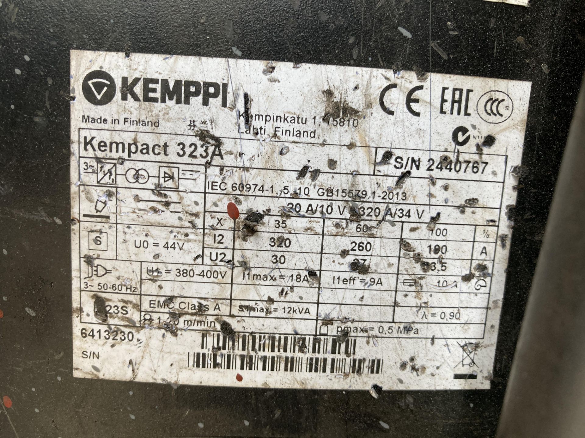 Kemppi Kempact 323A mig welding set - Image 4 of 5