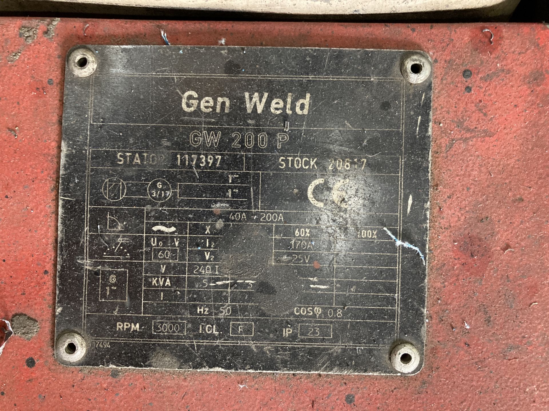 GenWeld GW200P mobile welding set with petrol engine, serial no. 17397 - Image 4 of 4