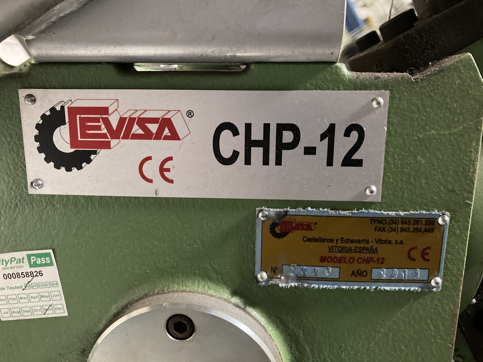 Cevisa CHP12 beveling machine, serial no. 7889, year 2015, together with work stand - Image 8 of 8